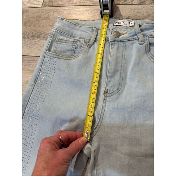 Rue 21 diamond flare bell bottom jeans, size 8 - Picture 7 of 12